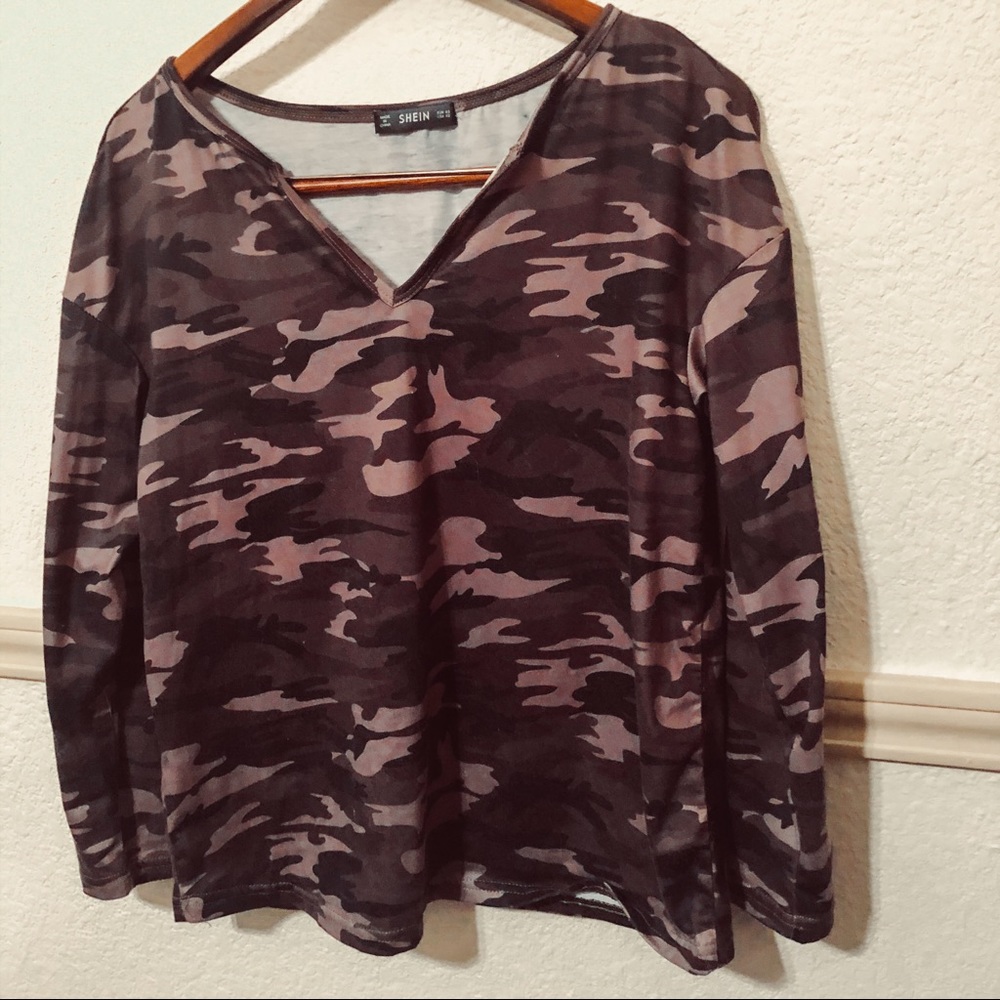 Camo Long Sleeve Top